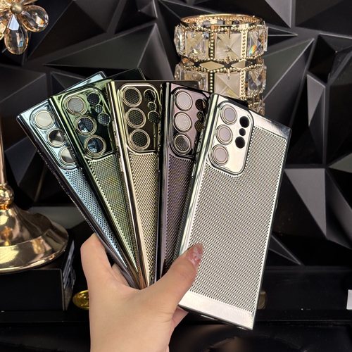 适用三星S25手机壳新款S24Plus超薄电镀边框23+精孔镜头保护22散热透气21全包防摔note20Ultra亲肤手感高级感