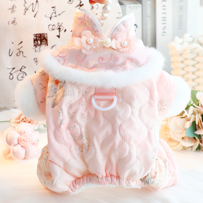 可牵引 男女狗狗都能穿 新中式水墨国风