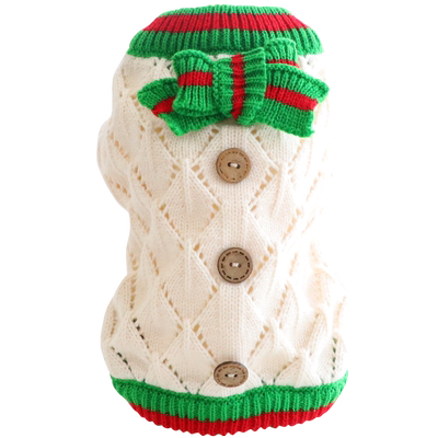 秋冬装猫咪木扣清新针织狗狗衣服