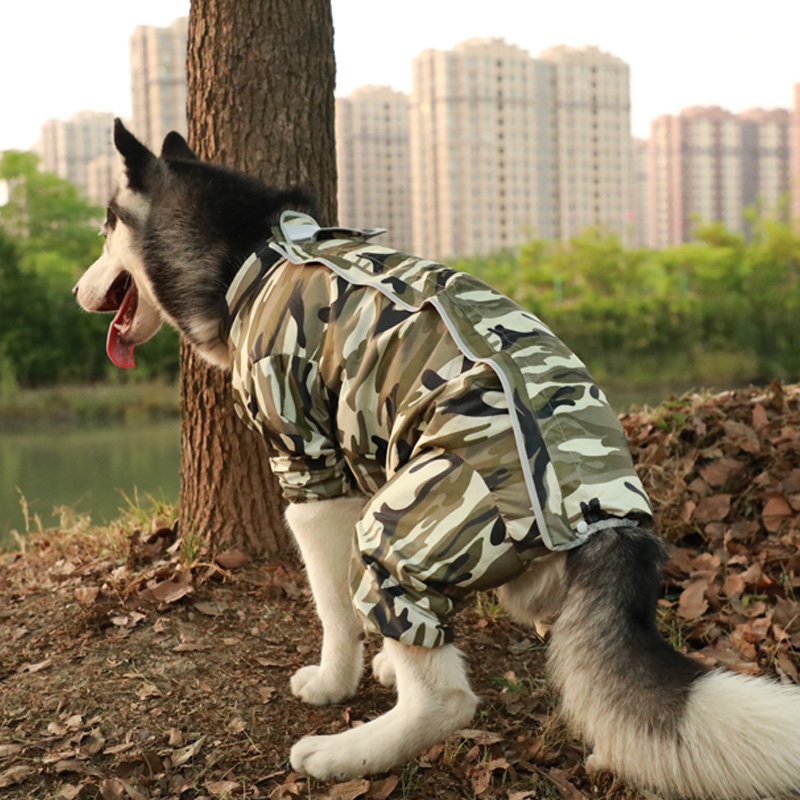 大狗衣服金毛雨衣狗狗雨披萨摩耶中型大型犬边牧全包四脚宠物防水