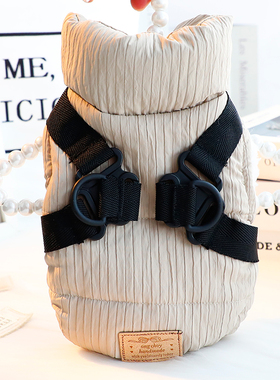 狗狗衣服秋冬装厚款猫咪帅气登山马甲牵引棉衣小型犬泰迪宠物6325