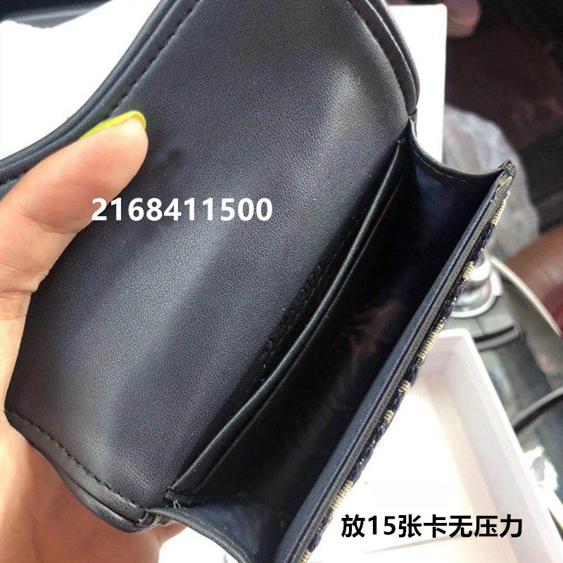 新款经典 OBLIQUE帆布老花SADDLE马鞍多层式卡包 钱包零钱包  女