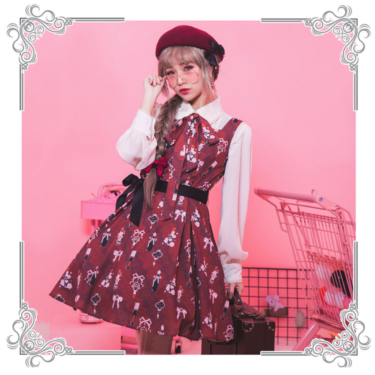 【时之神殿Lolita】+败家玩意小口红+正腰连衣裙JSK+完售展示+
