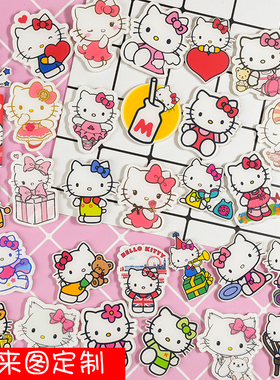 亚克力可爱卡通hello kitty凯蒂猫徽章别针滴胶手机壳DIY贴片配饰