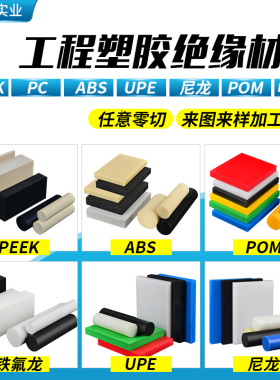 进口防静电黑色PEEK PPS UPE 尼龙1010 MC901 HDPE 聚醚醚酮板 棒