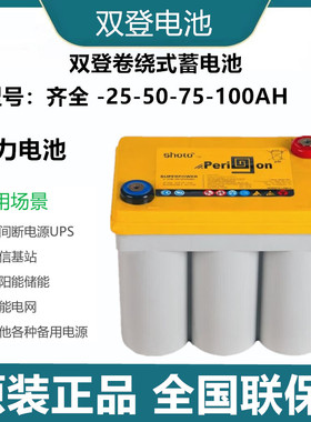 双登卷绕式启动蓄电池6-SPB-25 12V25AH 汽车专用蓄电池正品包邮