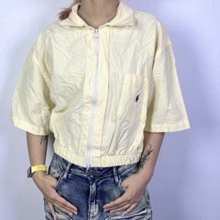 Ralph拉夫polo衫改制吊带胸衣女式拉链款甜妹古着vintage海淘