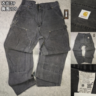 Carhartt卡哈特B01双膝裤型号工装裤复古美式01年产破损孤品古着