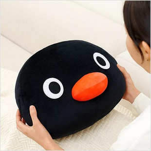 韩国代购进口pingu企鹅家族靠枕靠垫抱枕玩偶/毛绒公仔午睡枕礼物