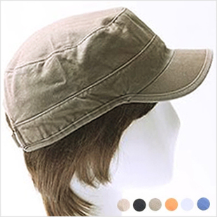 韩国代购进口韩版男式纯棉全棉做旧/短沿短檐平顶帽/休闲男士帽子