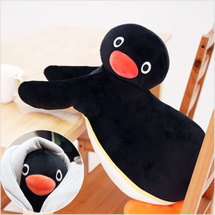 韩国代购进口pingu企鹅家族大抱枕玩偶/毛绒公仔靠枕靠垫娃娃礼物