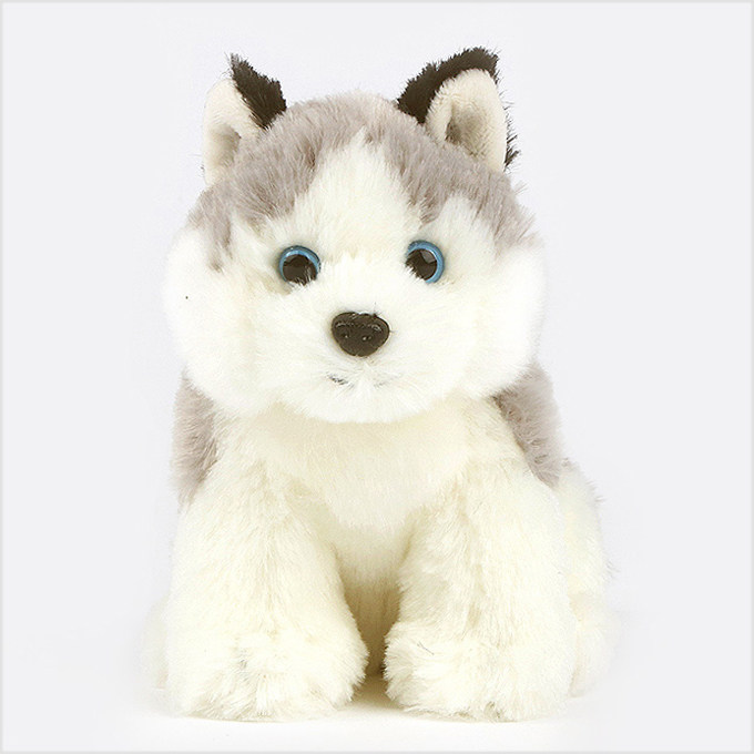 韩国代购进口哈士奇/柯基/猎犬小狗公仔仿真毛绒玩具小号狗狗玩偶