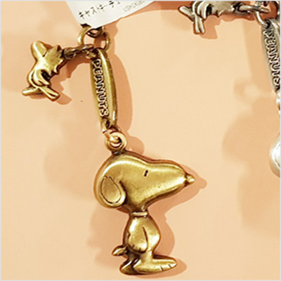 韩国代购进口snoopy史努比 小鸟糊涂塌客/金色/银色钥匙扣/包挂件