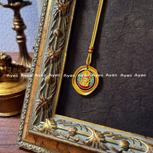 金店同款古法沙金黄财神吊坠