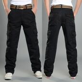 男耐磨工作裤 春季 子 男户外宽松直筒大码 青年休闲长裤 多口袋工装 裤