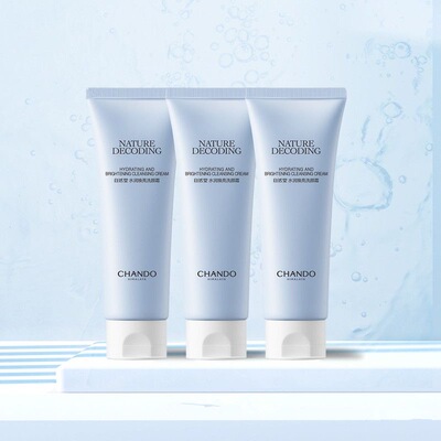 自然堂水润焕亮洗颜霜洁面乳洗卸合一光滑提亮深层卸妆清洁洗面奶