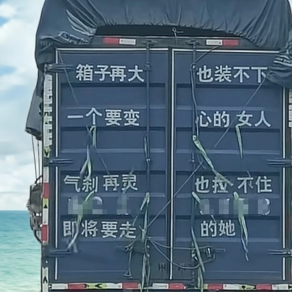 箱子再大也装不下要变心的女人货车同款网红搞笑文字装饰尾门贴纸