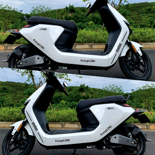 九号电动车M系中边条字母RideyLONG镂空装饰贴纸 9号侧身创意拉花