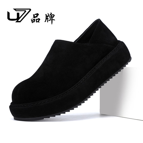 u7休闲勃肯鞋牛皮鞋面牛皮懒人鞋