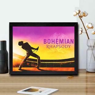 波西米亚狂想曲实木相框摆台房间免打孔有框挂画宿舍电影画框壁画