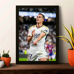 巴斯克斯实木相框摆台床头皇马房间有框挂墙上宿舍高档画框壁画芯