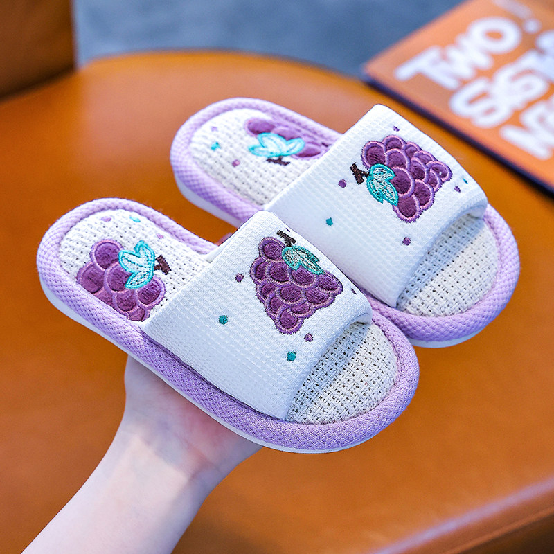 儿童静音拖鞋亚麻女童春秋家居室内柔软防滑棉麻宝宝拖鞋防滑女孩,童鞋/婴儿鞋/亲子鞋,儿童棉拖鞋,淘宝优惠券,粉丝福利购,淘宝优惠卷