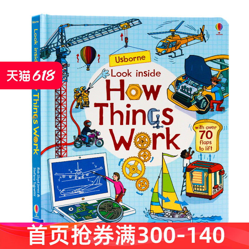 英文原版 Usborne 看里面系列 Look Inside How things Work 事物运转的秘密 立体书早教书翻翻书 儿童科普百科绘本 亲子共读 书籍/杂志/报纸 原版其它 原图主图