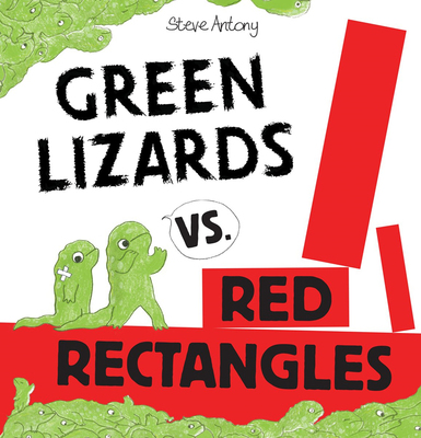 进口英文原版 Green Lizards vs Red Rectangles 绿色蜥蜴vs红色矩形 儿童英语启蒙阅读绘本故事书 3-7岁平装
