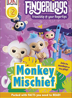 现货 进口英文原版 Fingerlings Monkey Mischief UKS00101 鱼苗猴子恶作剧UKS0101 儿童分级阅读读物
