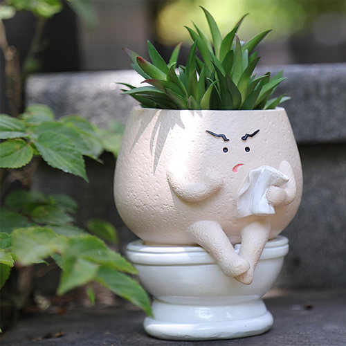 新颖马桶花盆2合1树脂新品简约