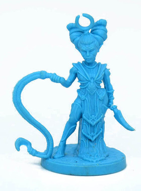 L2库 魔幻桌游模型 蓝色拿鞭子和小刀的女子 女巫女王女战士魔女