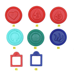 桌游标识 标记物 生命血量模型 攻击防御指示物