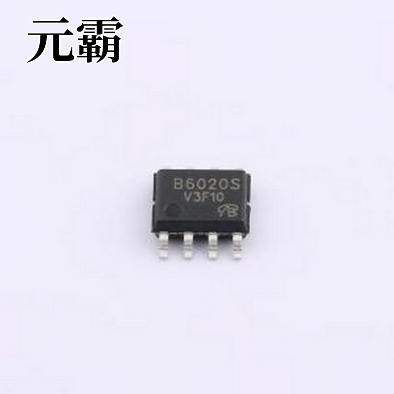B6020S-VB 场效应管(MOSFET) 2个N沟道 耐压:60V 电流:6A SOP-8