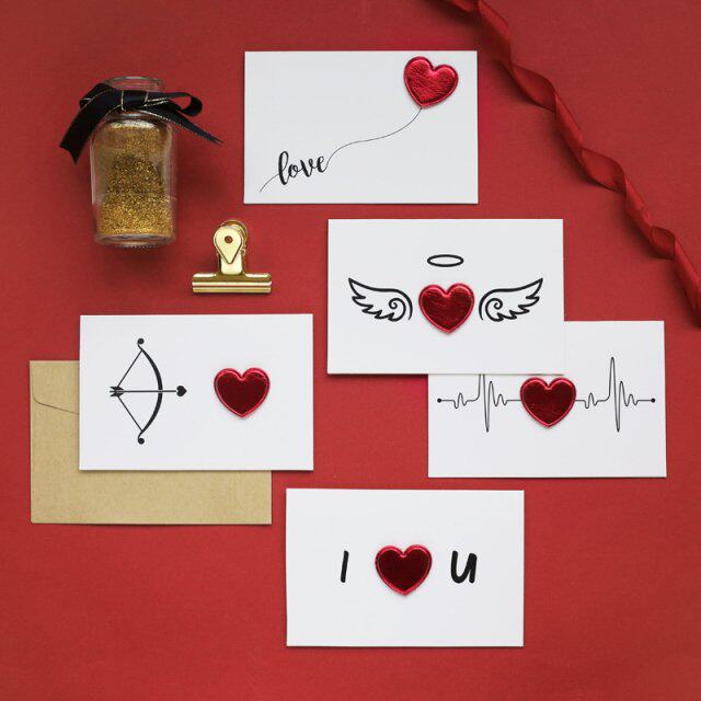 new 1pc cards valentines day gift love postcard wedding invi
