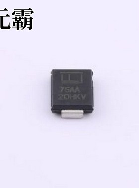 TPSMC75A 静电和浪涌保护(TVS/ESD) 单向TVS 64.1V截止 14.8A峰值