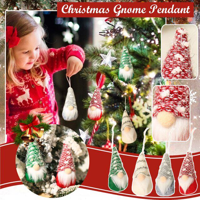 4pc christmas dwarf decoration faceless doll decoration pend