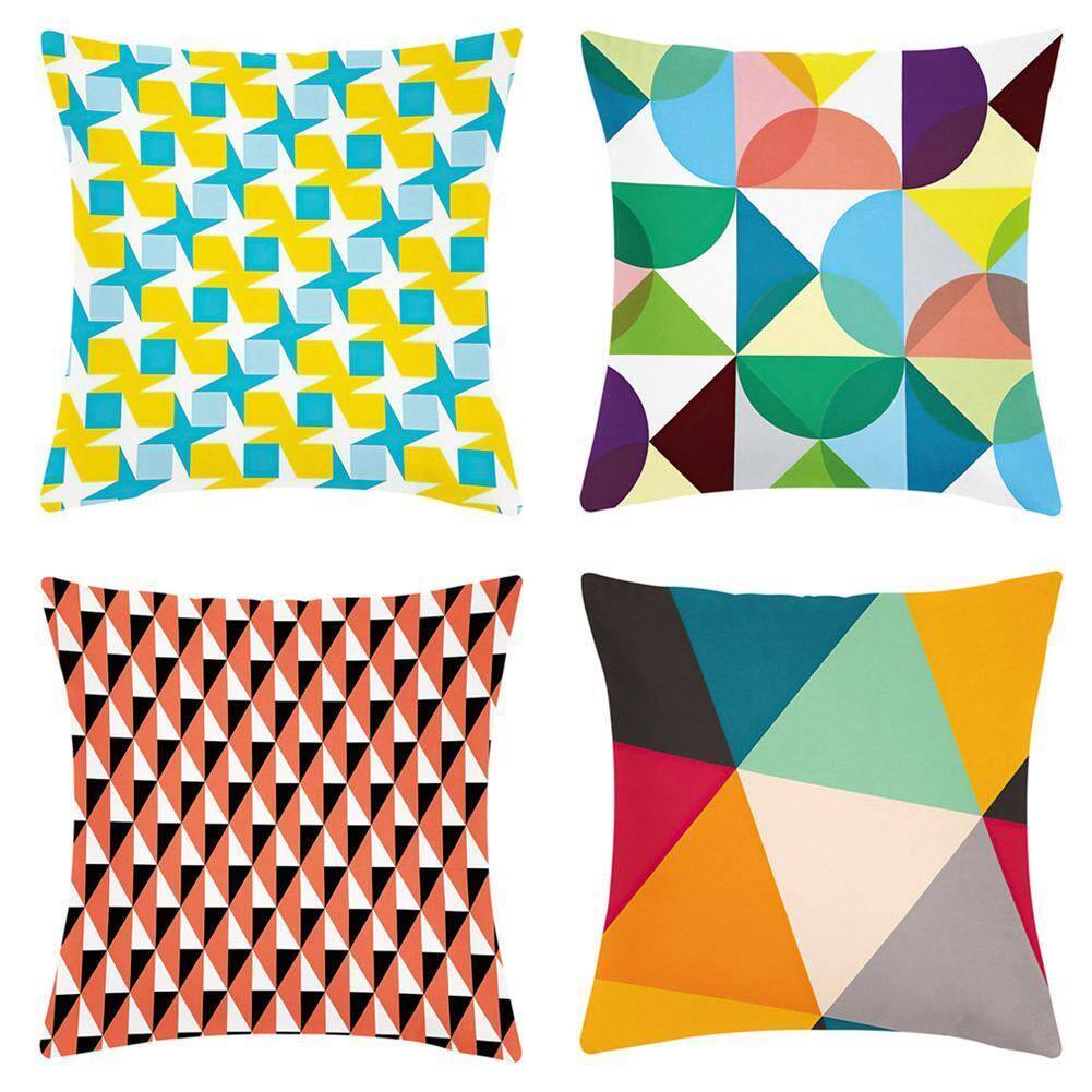 colourful cushion cover geometric pillowcase decorative thro