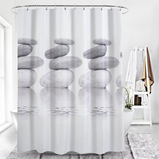 180x180cm thicken printed fabric shower curtain polyester wa
