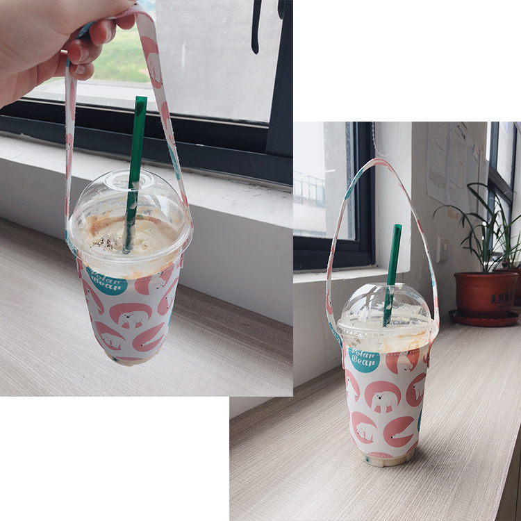 便携杯袋纯棉布防水杯套单杯袋无异味可爱帆布奶茶咖啡手提袋