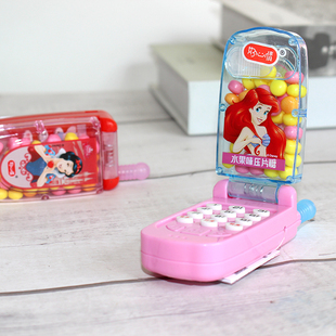 好心情音乐糖果电话音乐灯光儿童手机玩具水果压片糖果包邮