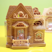 卡皮豚仔怜可diy梦幻城堡展开别墅女孩过家家小房子玩具