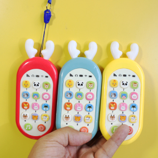 宝宝早教音乐故事真电话机双语儿童玩具闪光多功能宝宝玩具