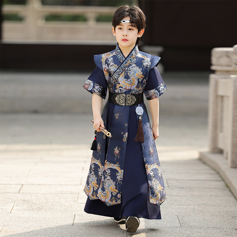 男童汉服夏季2026新款侠客演出服