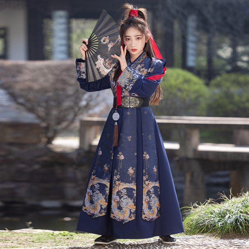 儿童汉服女童花木兰服装仙侠古装