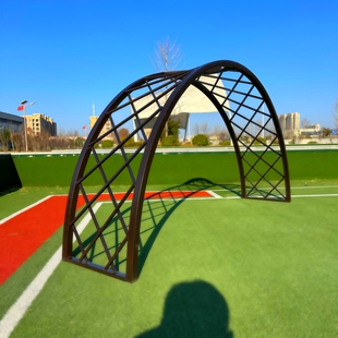 定制欧式铁艺拱门爬藤架户外花园别墅网格月季花支架铁线莲植物架