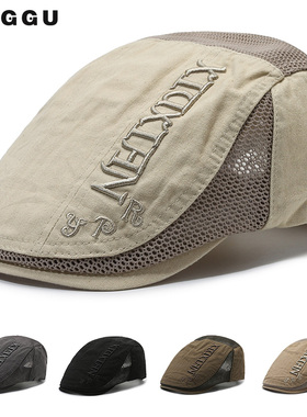 帽子男士夏季网眼鸭舌帽2026新款中老年人爸爸老头遮阳前进帽男夏