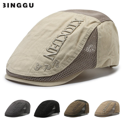 帽子男士夏季新款网眼遮阳鸭舌帽