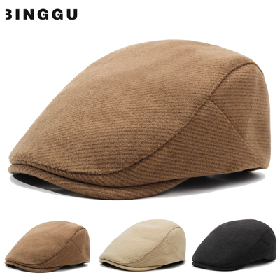 新款帽子男士春秋爸爸复古鸭舌帽