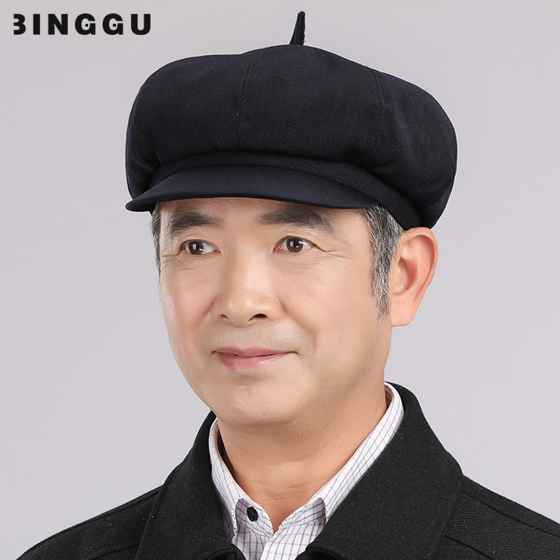 中老年人帽子男士春秋薄款八角帽老人爷爷爸爸老头休闲鸭舌帽布帽