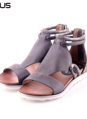 MJUS意大利手工鞋进口女凉鞋镂空高跟牛皮简约凉鞋255073